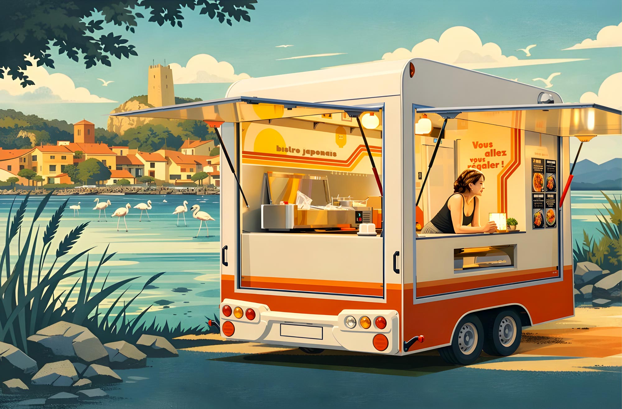 Illustration du foodtruck Japonais Saï Saï spécialisé en événementiel à Perpignan